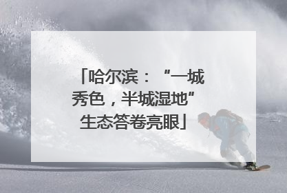 哈尔滨：“一城秀色，半城湿地”生态答卷亮眼