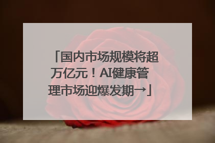国内市场规模将超万亿元！AI健康管理市场迎爆发期→