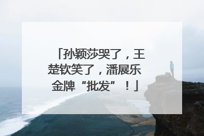 孙颖莎哭了，王楚钦笑了，潘展乐金牌“批发”！