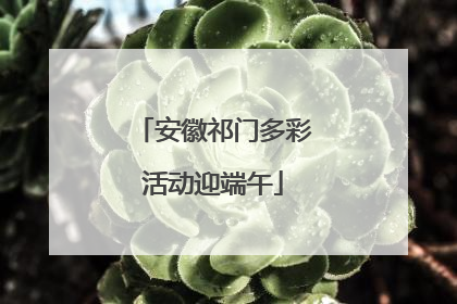 安徽祁门多彩活动迎端午