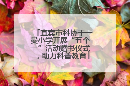 宜宾市科协于一曼小学开展“五个一”活动赠书仪式，助力科普教育