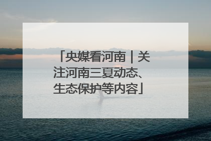 央媒看河南｜关注河南三夏动态、生态保护等内容