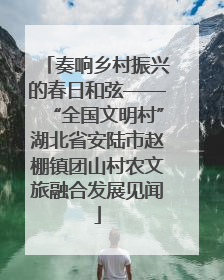 奏响乡村振兴的春日和弦——“全国文明村”湖北省安陆市赵棚镇团山村农文旅融合发展见闻