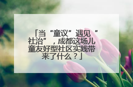 当“童议”遇见“社治”，成都这场儿童友好型社区实践带来了什么？