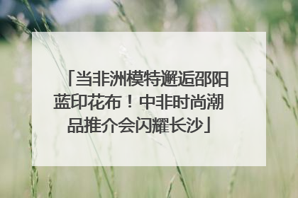 当非洲模特邂逅邵阳蓝印花布！中非时尚潮品推介会闪耀长沙