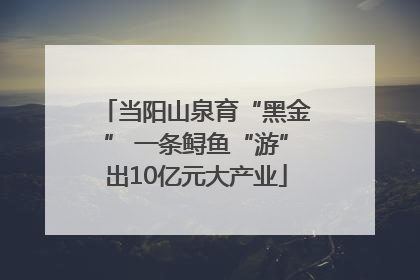 当阳山泉育“黑金” 一条鲟鱼“游”出10亿元大产业