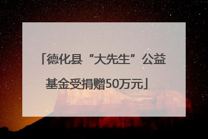 德化县“大先生”公益基金受捐赠50万元