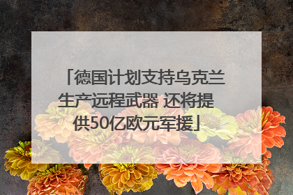 德国计划支持乌克兰生产远程武器 还将提供50亿欧元军援