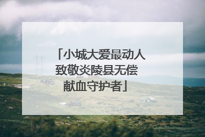 小城大爱最动人 致敬炎陵县无偿献血守护者