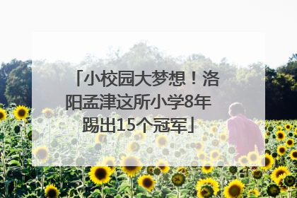 小校园大梦想！洛阳孟津这所小学8年踢出15个冠军
