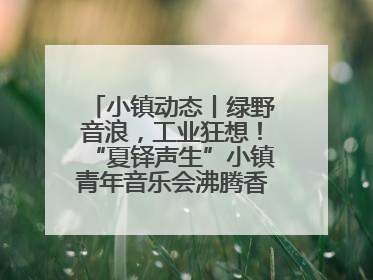 小镇动态丨绿野音浪，工业狂想！“夏铎声生”小镇青年音乐会沸腾香山竹海