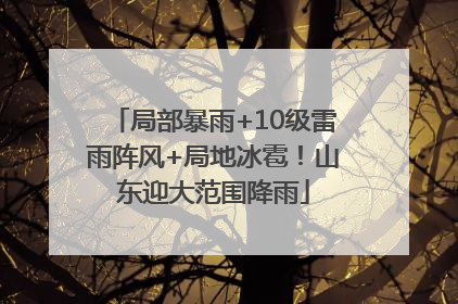 局部暴雨+10级雷雨阵风+局地冰雹！山东迎大范围降雨