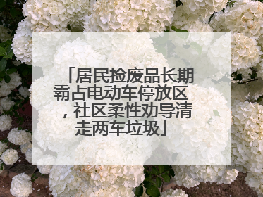 居民捡废品长期霸占电动车停放区，社区柔性劝导清走两车垃圾