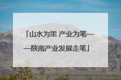 山水为墨 产业为笔——陕南产业发展走笔