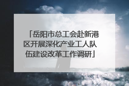 岳阳市总工会赴新港区开展深化产业工人队伍建设改革工作调研