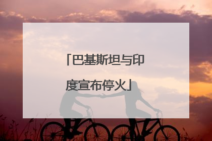 巴基斯坦与印度宣布停火