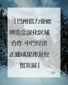 巴州借力亚欧博览会深化区域合作 中巴经济走廊成果惠及经贸发展