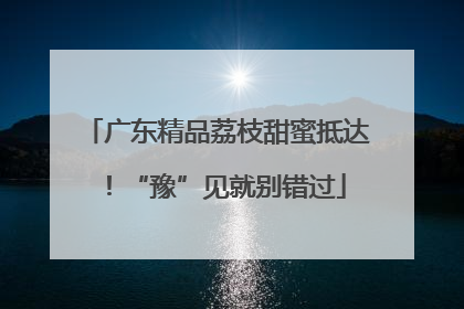 广东精品荔枝甜蜜抵达！“豫”见就别错过
