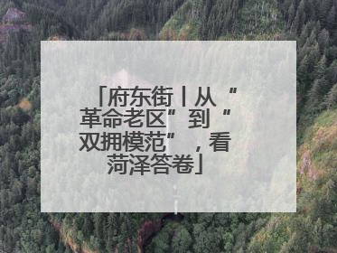 府东街丨从“革命老区”到“双拥模范”，看菏泽答卷