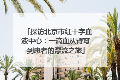 探访北京市红十字血液中心：一滴血从臂弯到患者的漂流之旅