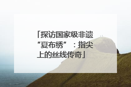 探访国家级非遗“夏布绣”：指尖上的丝线传奇