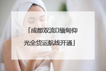 成都双流⇌缅甸仰光全货运航线开通