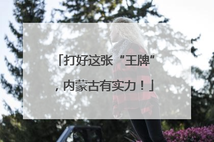 打好这张“王牌”，内蒙古有实力！