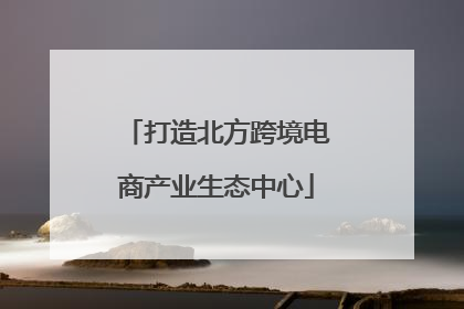 打造北方跨境电商产业生态中心