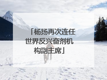 杨扬再次连任世界反兴奋剂机构副主席