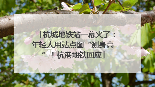 杭城地铁站一幕火了：年轻人用站点图“测身高”！杭港地铁回应