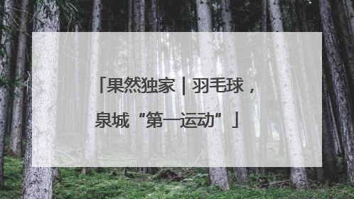 果然独家｜羽毛球，泉城“第一运动”