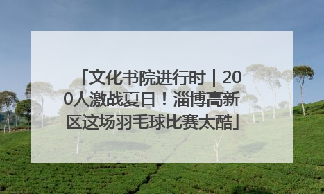 文化书院进行时｜200人激战夏日！淄博高新区这场羽毛球比赛太酷