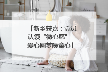新乡获嘉：党员认领“微心愿” 爱心圆梦暖童心