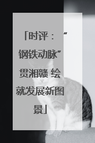 时评：“钢铁动脉”贯湘赣 绘就发展新图景