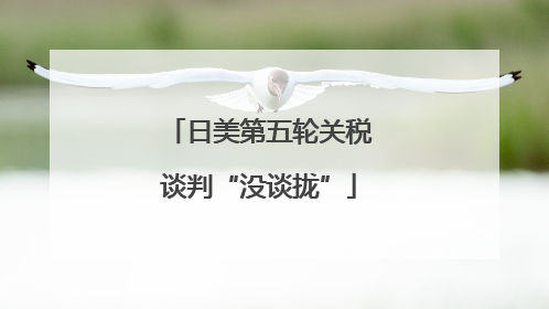 日美第五轮关税谈判“没谈拢”