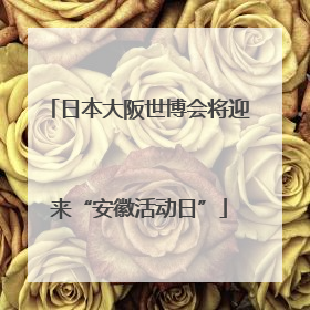 日本大阪世博会将迎来“安徽活动日”