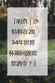 明查｜沙特将在2034年世界杯期间放宽禁酒令？