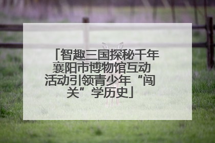智趣三国探秘千年 襄阳市博物馆互动活动引领青少年“闯关”学历史
