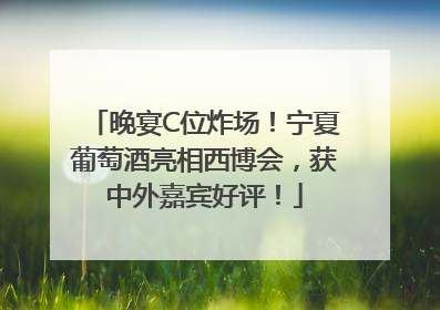 晚宴C位炸场！宁夏葡萄酒亮相西博会，获中外嘉宾好评！