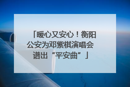 暖心又安心！衡阳公安为邓紫棋演唱会谱出“平安曲”