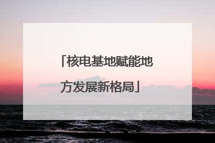 核电基地赋能地方发展新格局