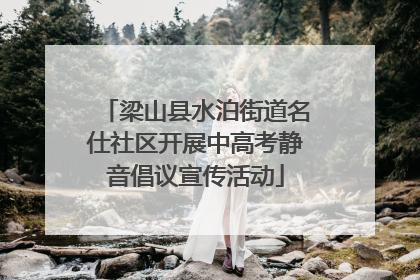梁山县水泊街道名仕社区开展中高考静音倡议宣传活动