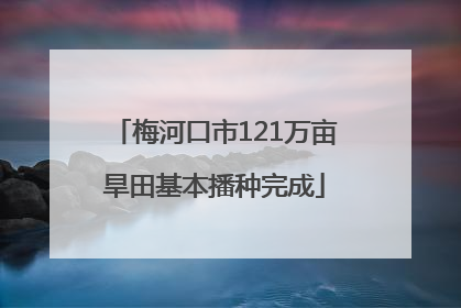 梅河口市121万亩旱田基本播种完成