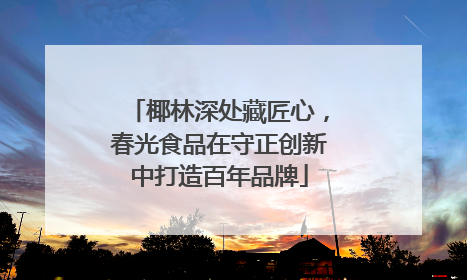 椰林深处藏匠心，春光食品在守正创新中打造百年品牌