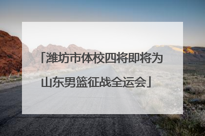 潍坊市体校四将即将为山东男篮征战全运会