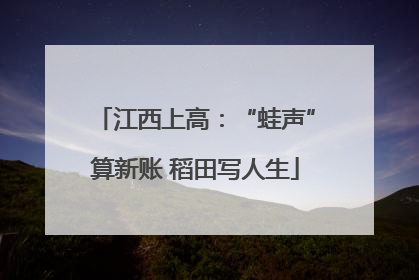 江西上高：“蛙声”算新账 稻田写人生