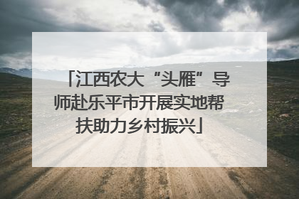 江西农大“头雁”导师赴乐平市开展实地帮扶助力乡村振兴