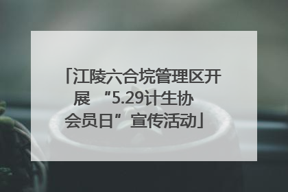 江陵六合垸管理区开展 “5.29计生协会员日”宣传活动