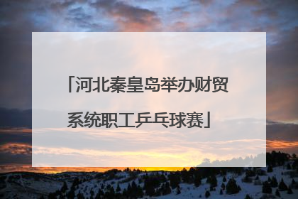 河北秦皇岛举办财贸系统职工乒乓球赛