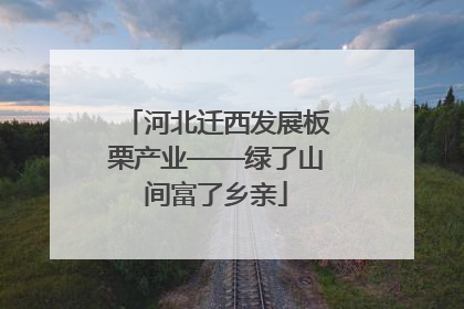 河北迁西发展板栗产业——绿了山间富了乡亲